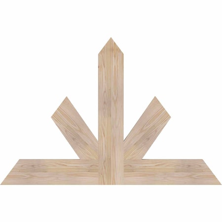 Ekena Millwork Saratoga Smooth Timber Gable Bracket, Douglas Fir, 48"W x 32"H x 1 1/2"D x 5 1/2"F, 16/12 Pitch GBW048X32X0206SAR00SDF